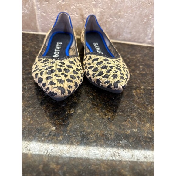 Rothy’s the Point Flats Retired Leopard Print Size 6 EUC - Picture 2 of 7